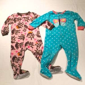 2 Carter’s Footed Onesies Sleepers